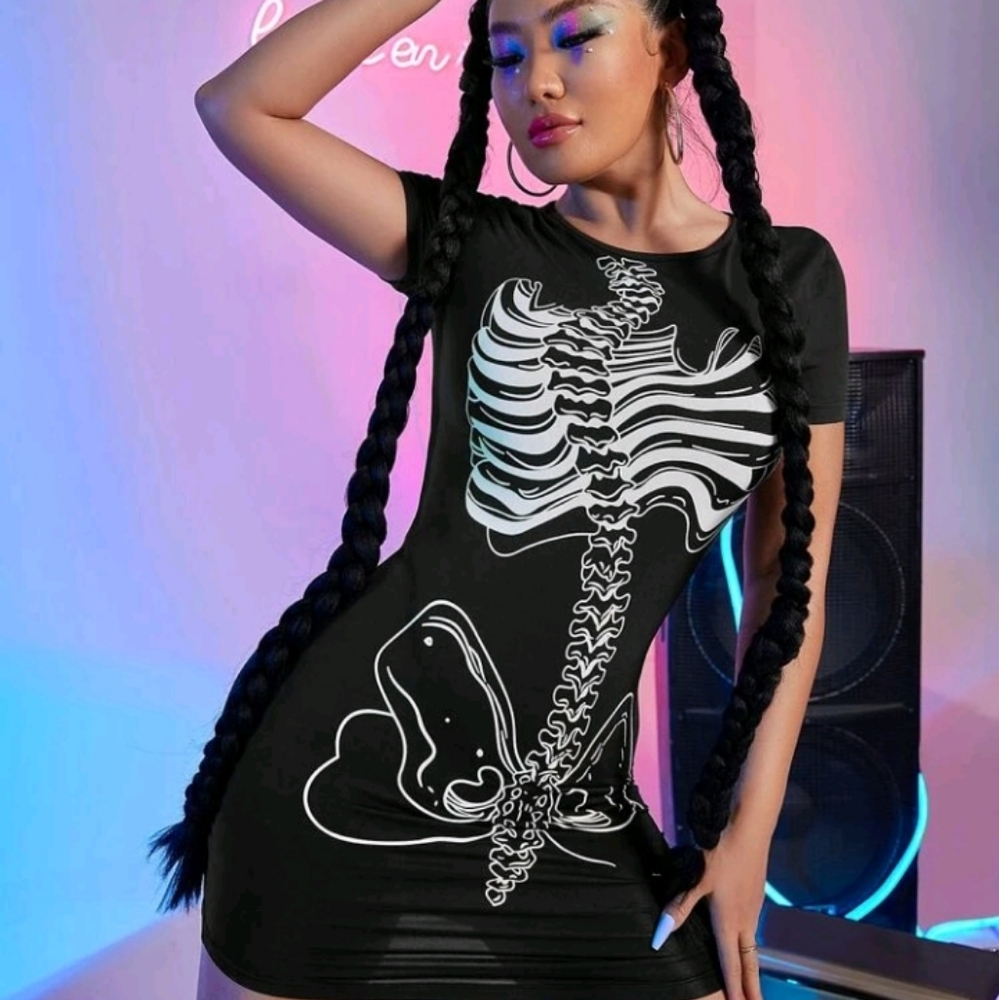 Skeleton Dress Size Small